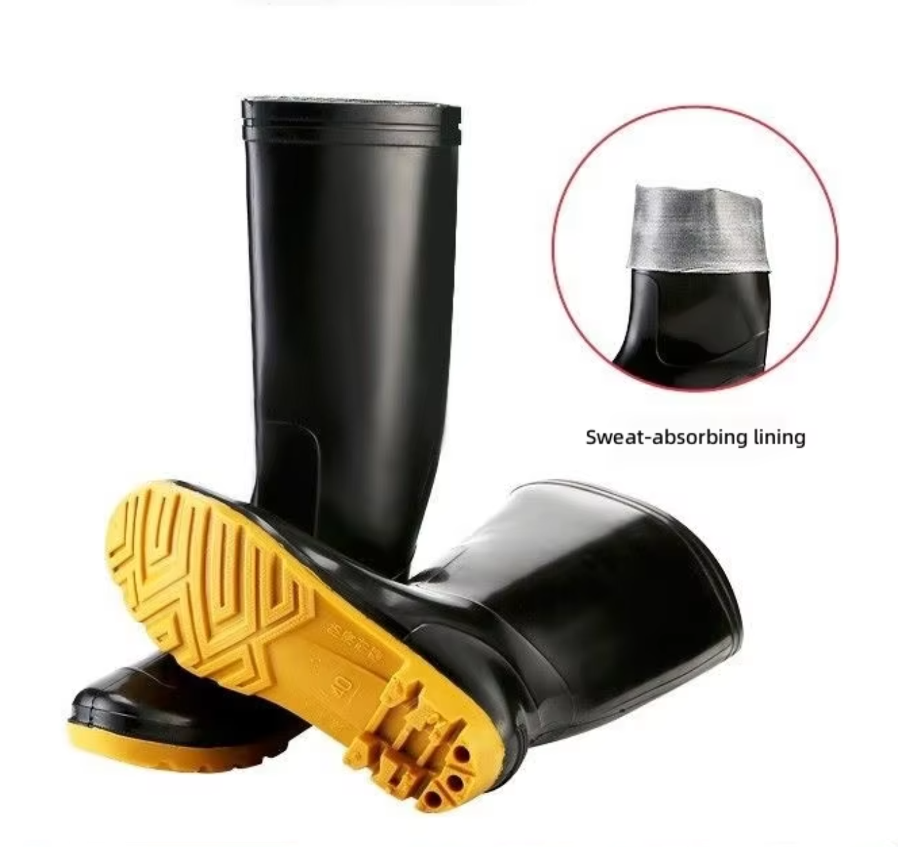 black‑industrial‑pvc‑wellington‑boots‑sweat‑absorbent‑inner‑lining‑anti‑slip‑yellow‑outsole
